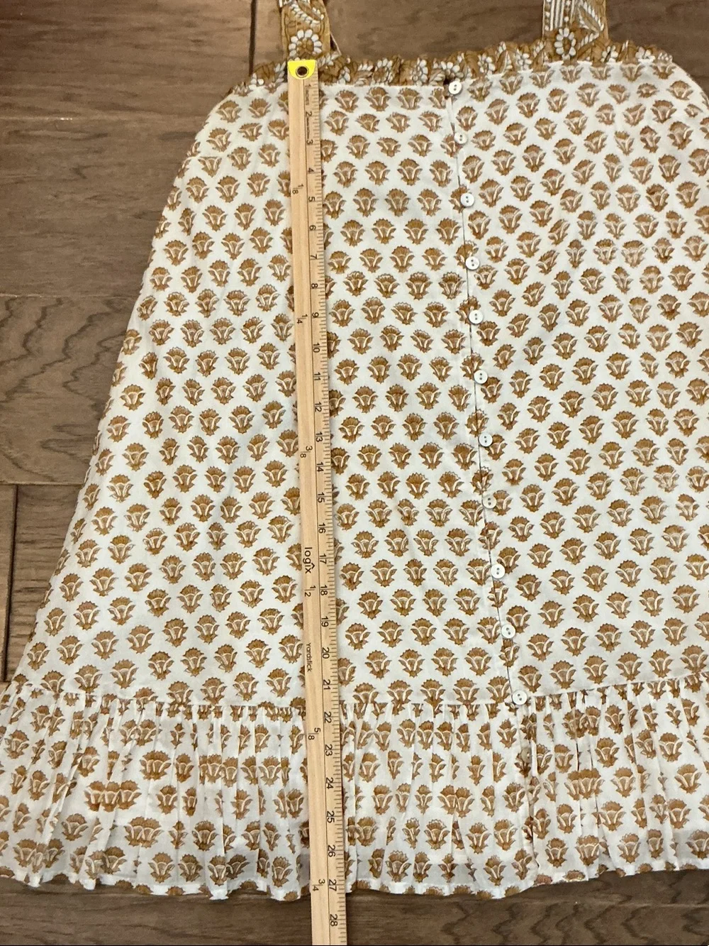 Cleobella Tillie Mini Dress in the Honey Mix Print colorway M Organic Cotton - Picture 9 of 13